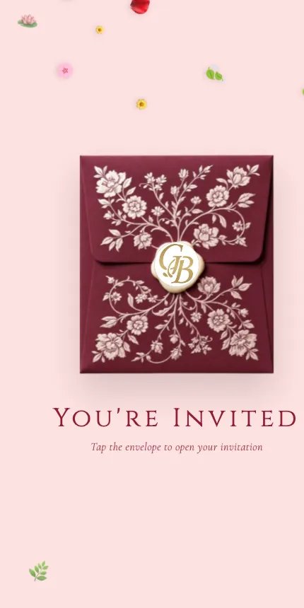 Traditional Ring Engagement invitation website design