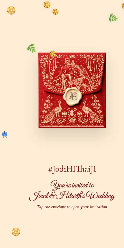 Traditional Heritage Wedding invitation website design