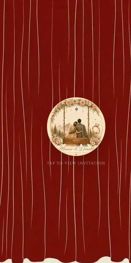 Rings Ceremony Engagement invitation website design