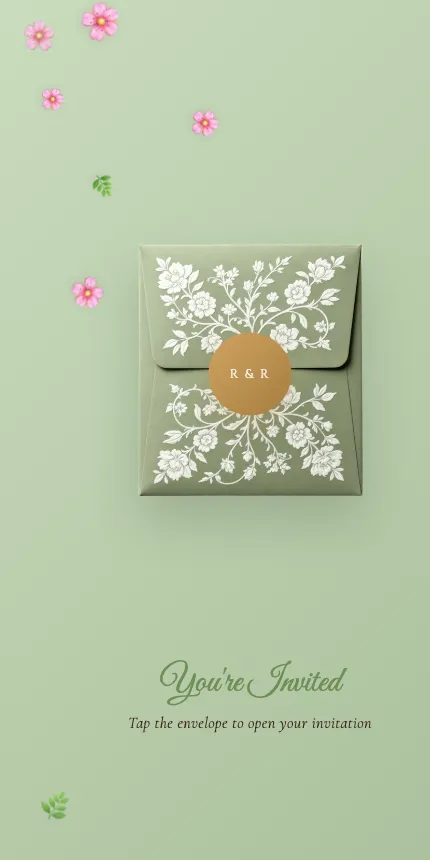 Chic Celebration Engagement invitation website design