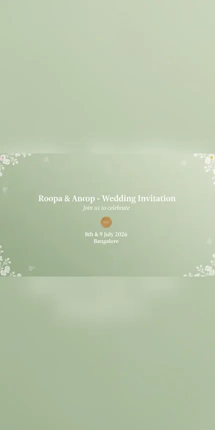 Modern Minimal Wedding invitation website design