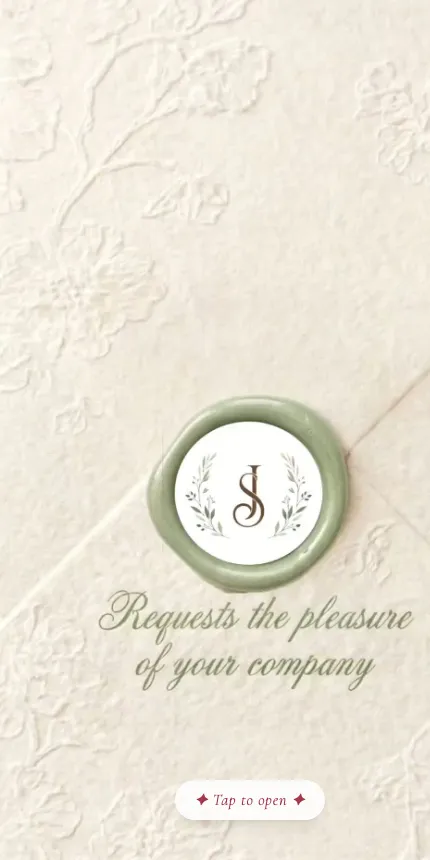 Bespoke Glamour Wedding invitation website design