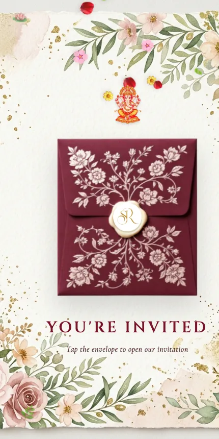 Velvet Luxury Wedding invitation website design